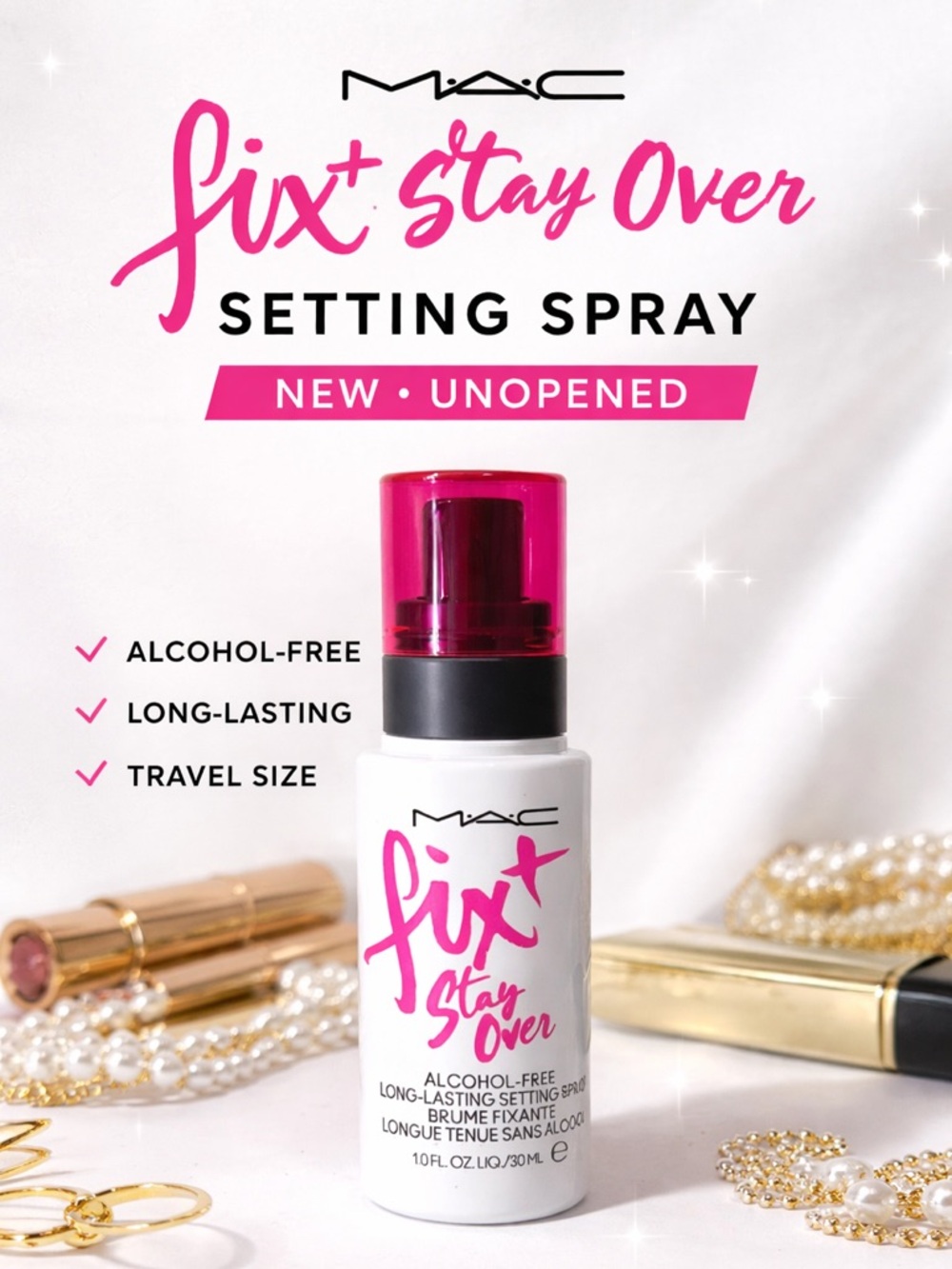 MAC Fix+ Stay Over Setting Spray Mini 30ml | Alcohol-Free | NEW